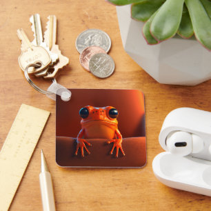 Orange Frog Key Ring