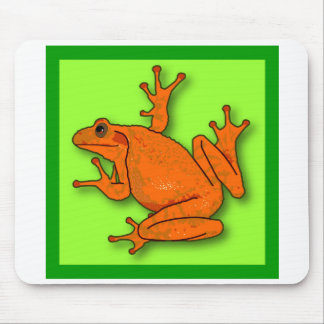Orange Frog Mouse Pad