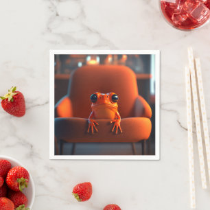 Orange Frog Napkin