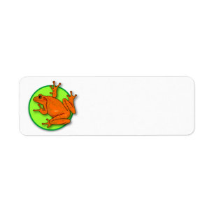 Orange Frog Return Address Label