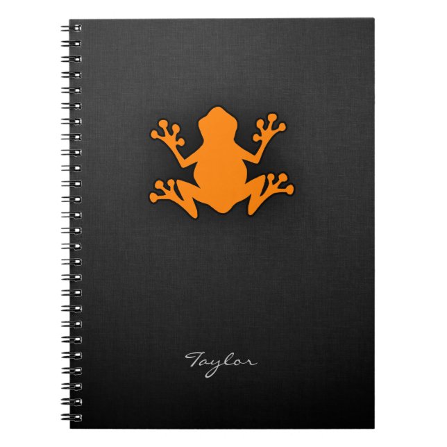 Orange Frog Spiral Notebook (Front)