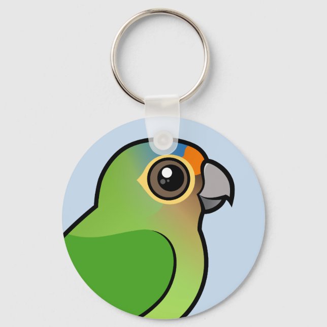 Orange-fronted Parakeet Key Ring (Front)