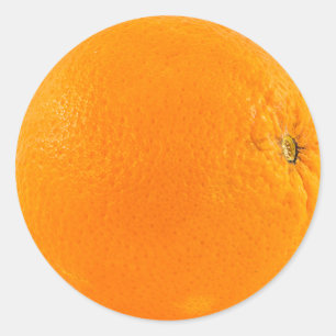 Orange fruit classic round sticker