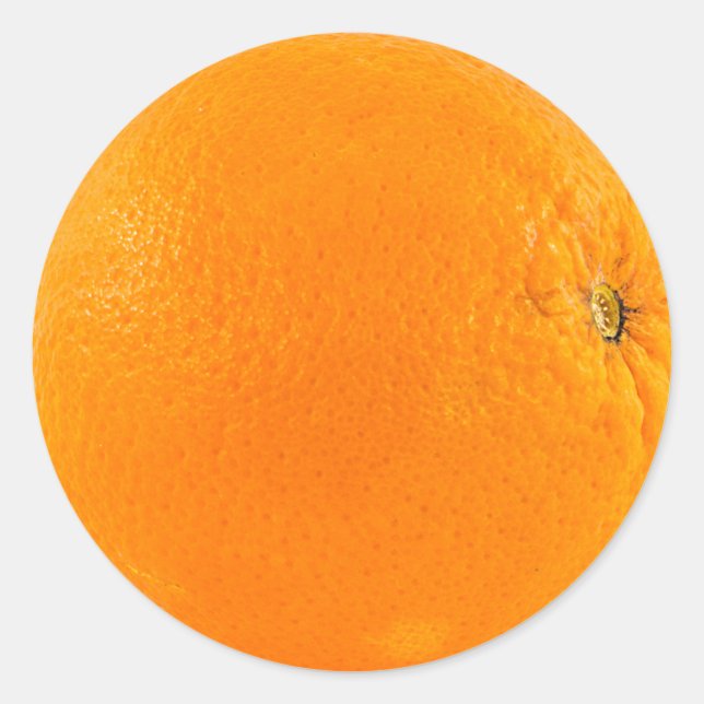 Orange fruit classic round sticker (Front)