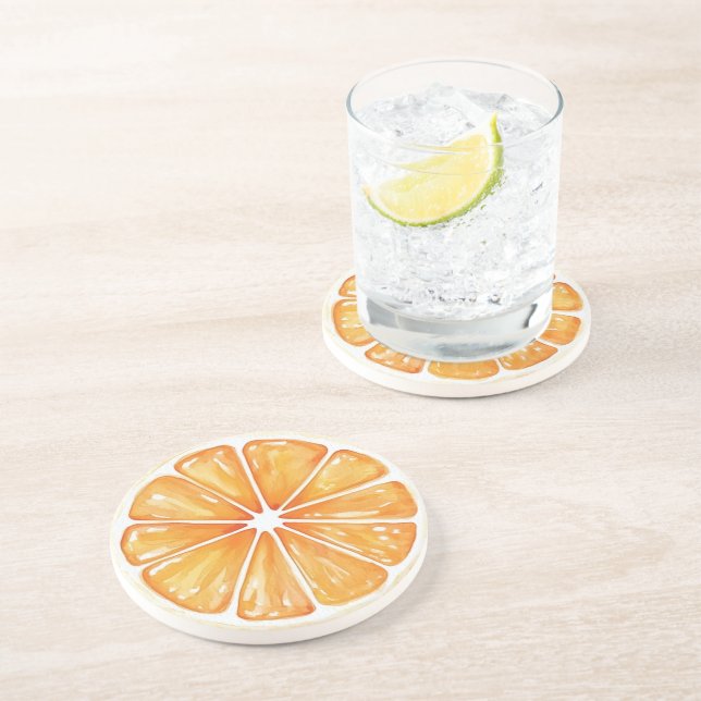 Orange Fruit Coaster (Side)
