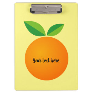 Orange fruit dietician nutritionist clipboard
