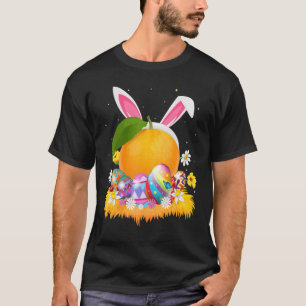 Orange Fruit Easter Egg Funny Orange Easter Sund T-Shirt