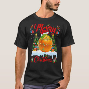 Orange Fruit Lights Xmas Tree Santa Orange Christm T-Shirt
