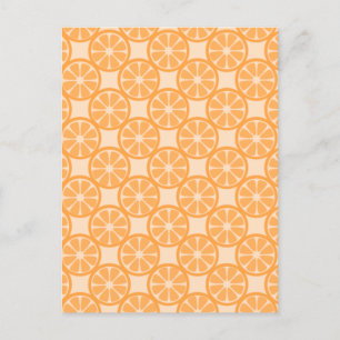 Orange Fruit Oranges Pattern Postcard