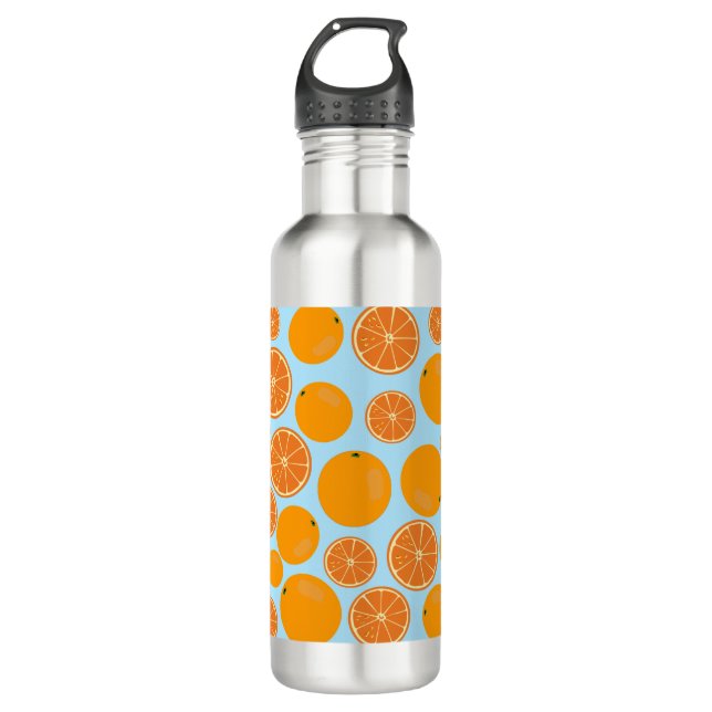 Orange Fruit Pattern 710 Ml Water Bottle (Front)