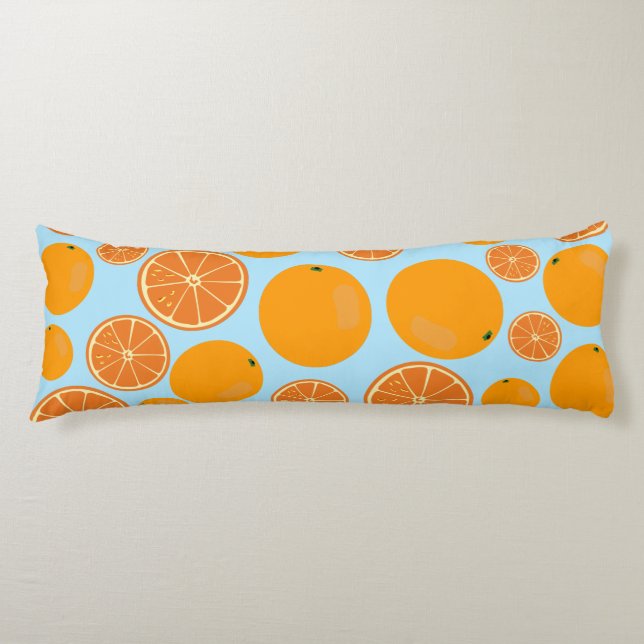 Orange Fruit Pattern Body Cushion (Front)