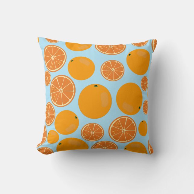 Orange Fruit Pattern Cushion (Front)