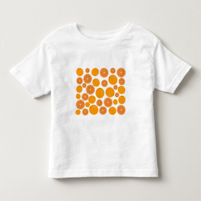 Orange Fruit Pattern Toddler T-Shirt (Front)