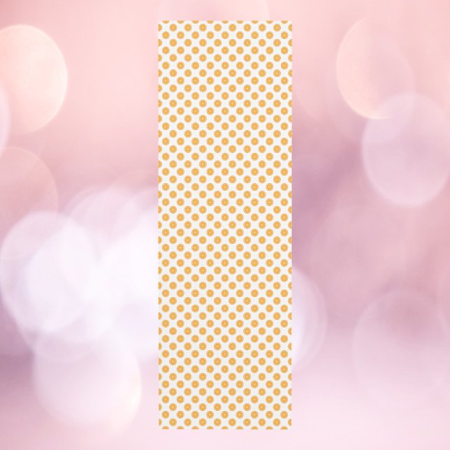 Orange Fruit Pattern Yoga Mat (A yoga mat with a fun pattern of orange fruit slices.)