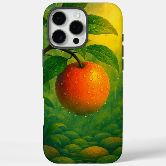 Orange Fruit Rainy Nature Case-Mate iPhone Case (Back)