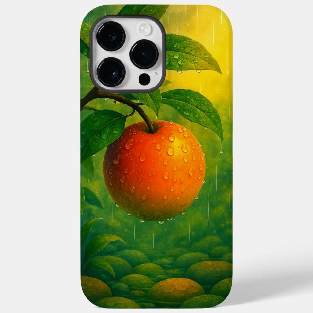 Orange Fruit Rainy Nature Case-Mate iPhone Case (Back)