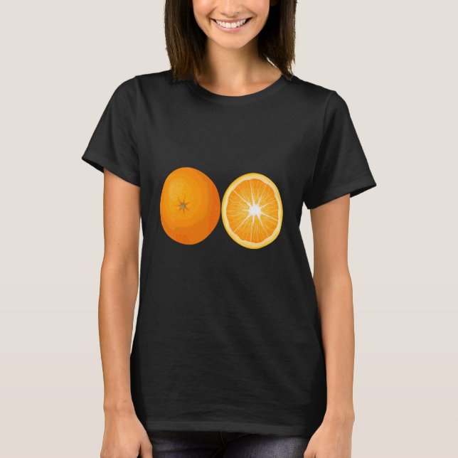 Orange Fruit Slice Fruit T-Shirt (Front)