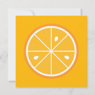 Orange fruit slice Invitation