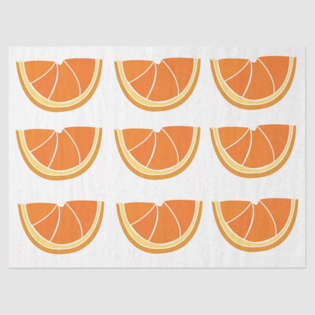 Orange Fruit Slice  Tissue Paper (Front)