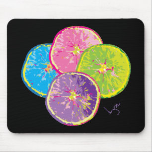 Orange Fruit Slices Pop Art Mouse Pad