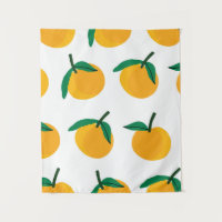 orange fruit with white background seamless patter