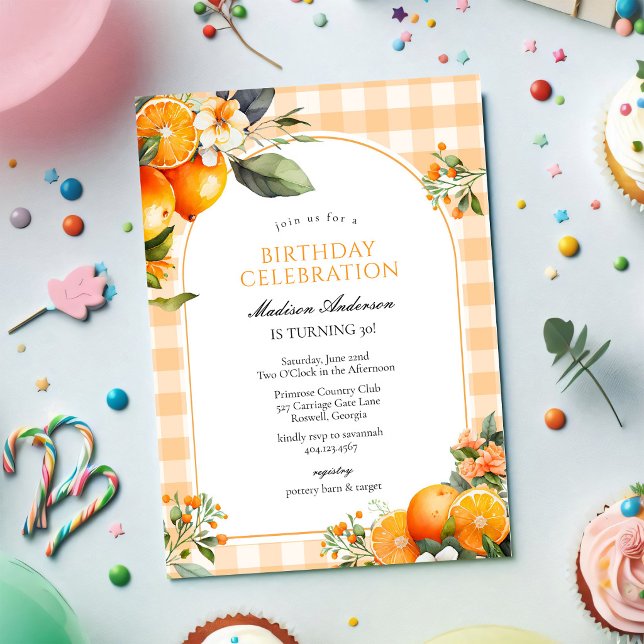 Orange Fruits Birthday Invitation (Creator Uploaded)