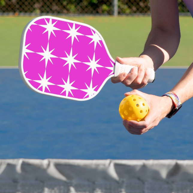 Orange & Fuchsia - Personalised Pickleball Paddle (Insitu)