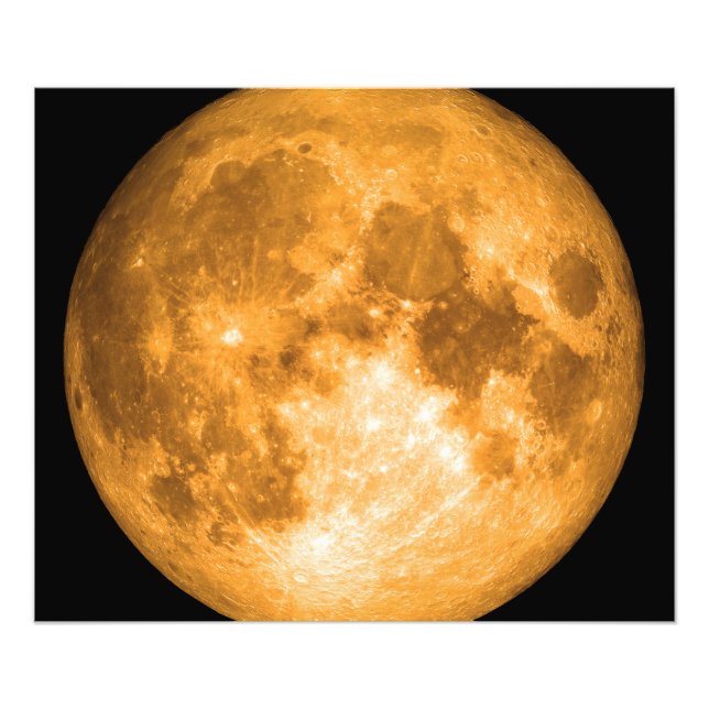orange full moon photo print (Front)