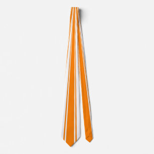 Orange Funky Stripe Pattern Tie