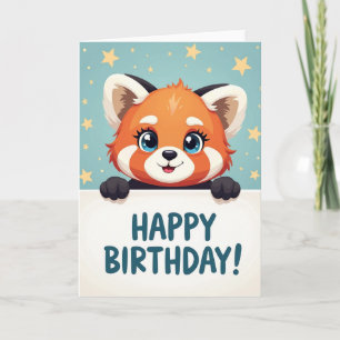 Orange Fur Birthday Card