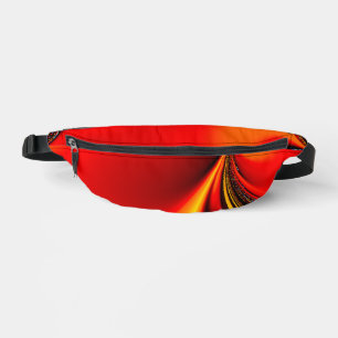 Orange Fury Fractal American Mojo Pillow Bum Bags