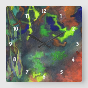 Orange Fusion Custom Clock