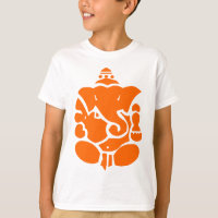 Orange Ganesha Illustration