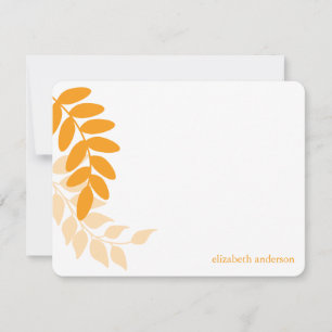 Orange Garden Leaves Card