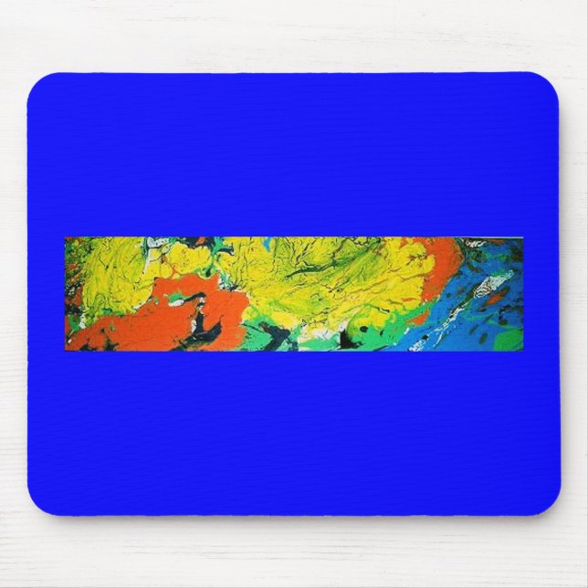 Orange Gator with a Yellow Afro Mouse Pad (Front)