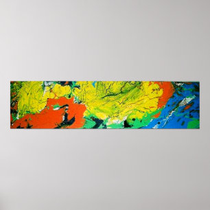 Orange Gator with a Yellow Afro Poster