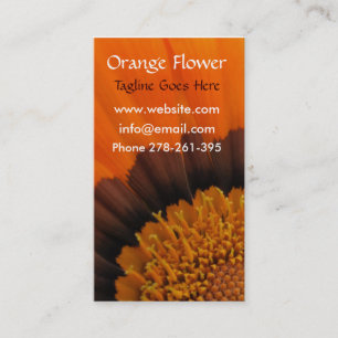 Orange Gazania Flower Business Card