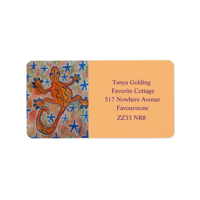 Orange Gecko Address Label (Front)