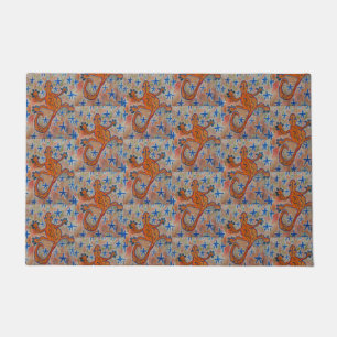 Orange Gecko Door Mat