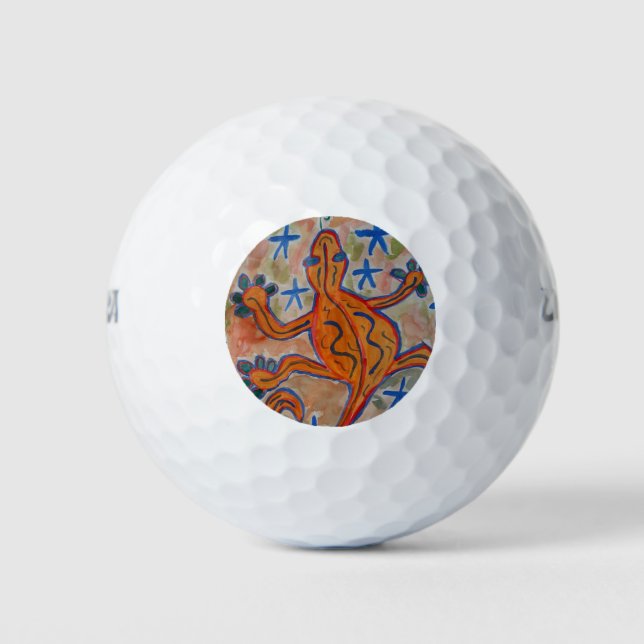 Orange Gecko Golf Balls (Front)