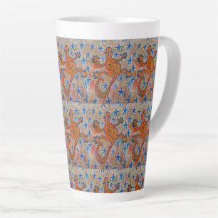 Orange Gecko Latte Mug