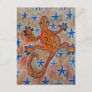 Orange Gecko Postcard