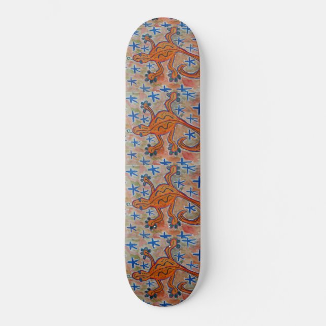 Orange Gecko Skateboard (Front)