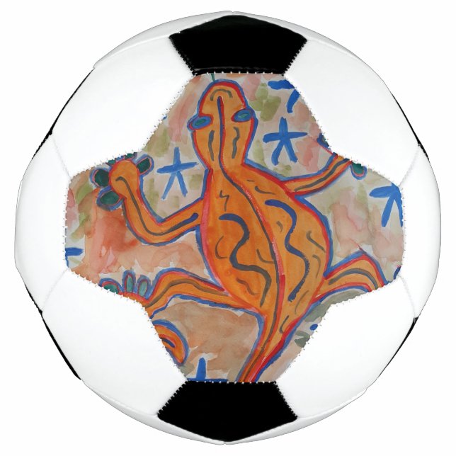 Orange Gecko Soccer Ball (Front)