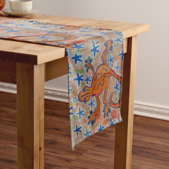 Orange Gecko Table Runner (In Situ)