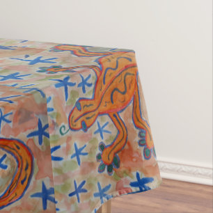 Orange Gecko Tablecloth