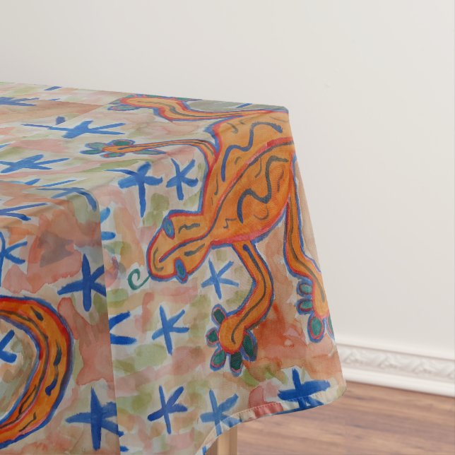 Orange Gecko  Tablecloth (In Situ)