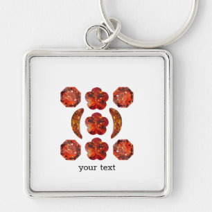 Orange Gemstone Art. Key Ring