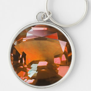 Orange Gemstone Key Ring