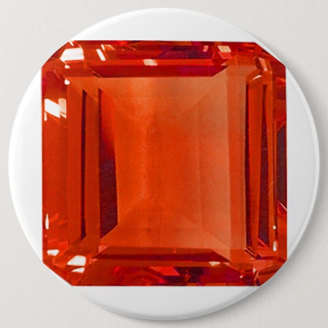 Orange Gemstone Pattern 6 Cm Round Badge (Front)